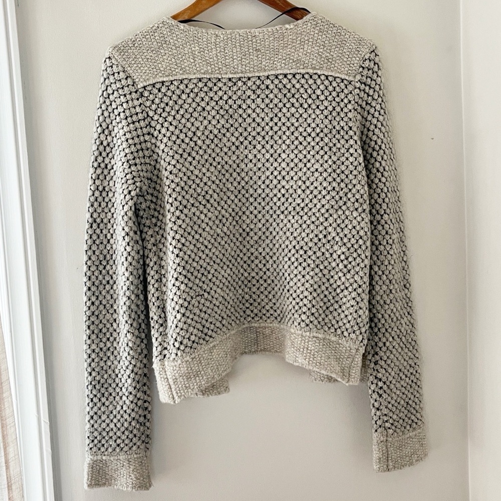 LINE The Label Wool Mohair Cardigan Grey Asymmetrical Knit Medium - Picture 6 of 9